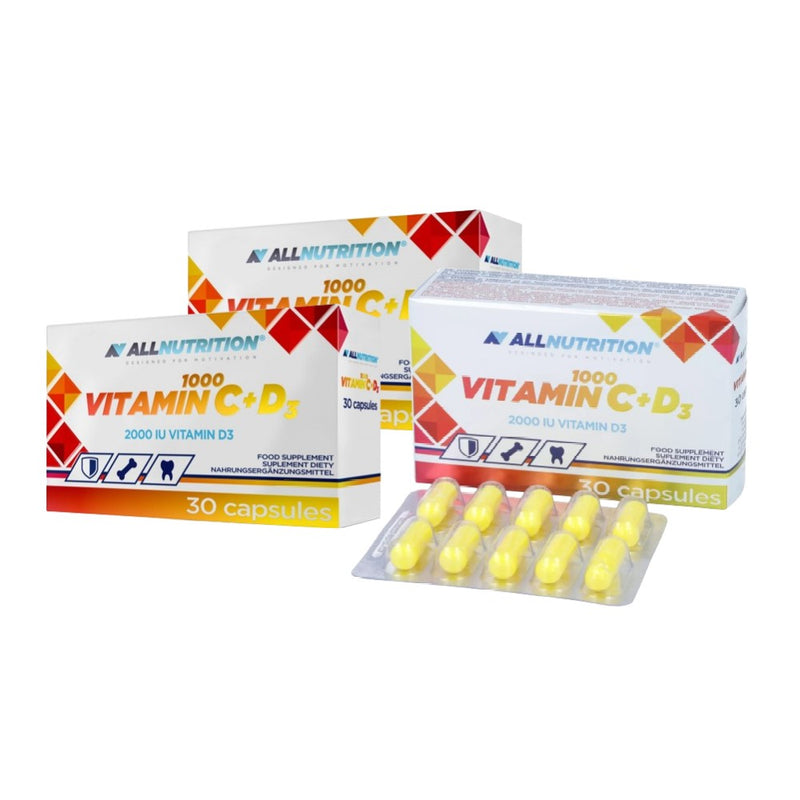 Allnutrition Vitamin C1000 + D3 - 90 Caps *BEST BEFORE 09/2024*