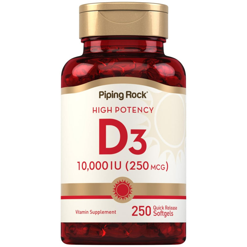 Piping Rock D3 10000IU - 250 softgels