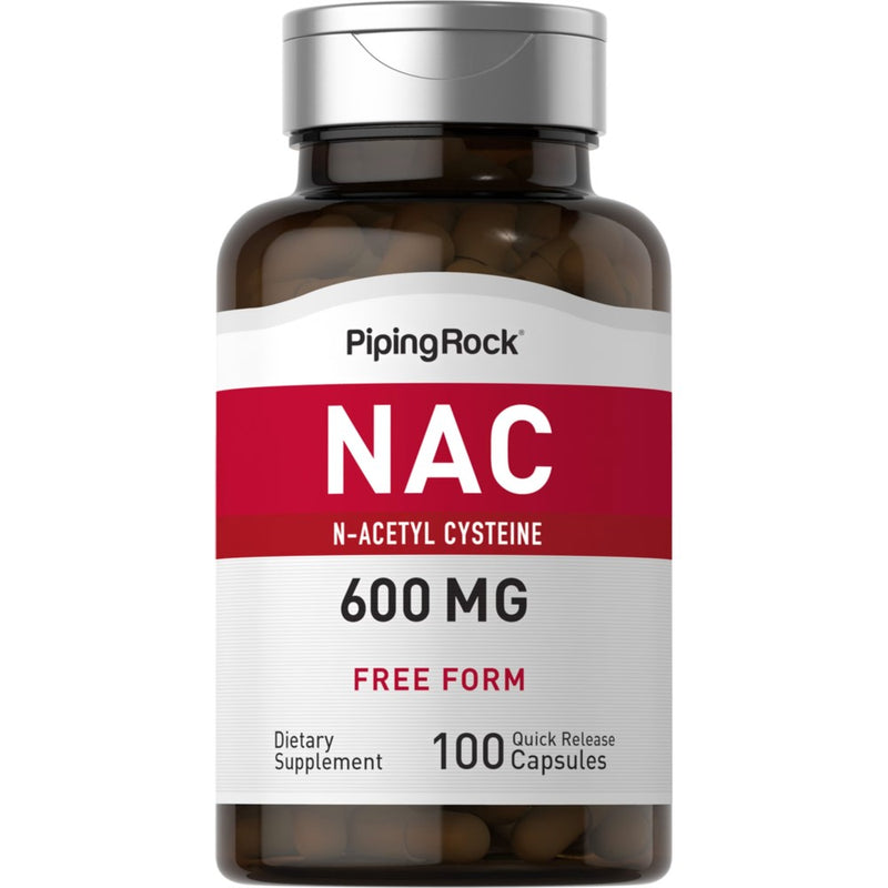 Piping Rock N-Acetyl Cysteine NAC 600mg - 100 Quick Release Capsules