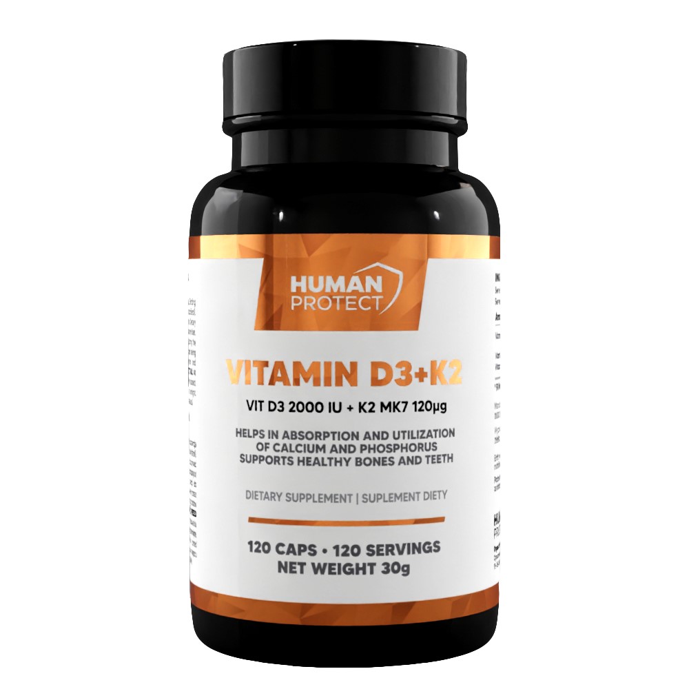 Human Protect Vitamin D3+K2 - 120 caps