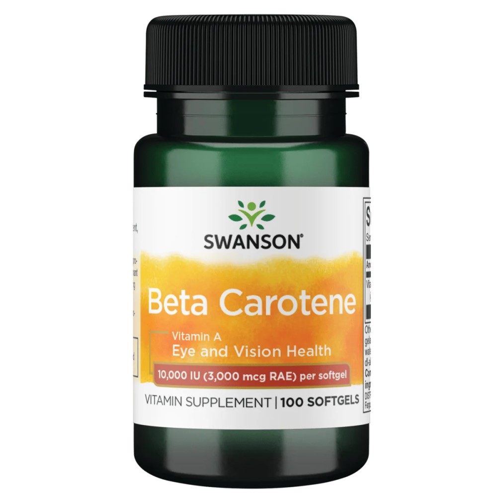 Swanson Beta-Carotene Vitamin A 10000IU - 100 softgels