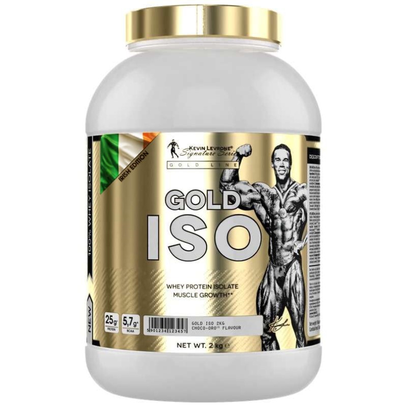 Kevin Levrone Gold Iso - 2000 g - Limited Irish Edition! + Nutramino Protein Chocolate Bar x8