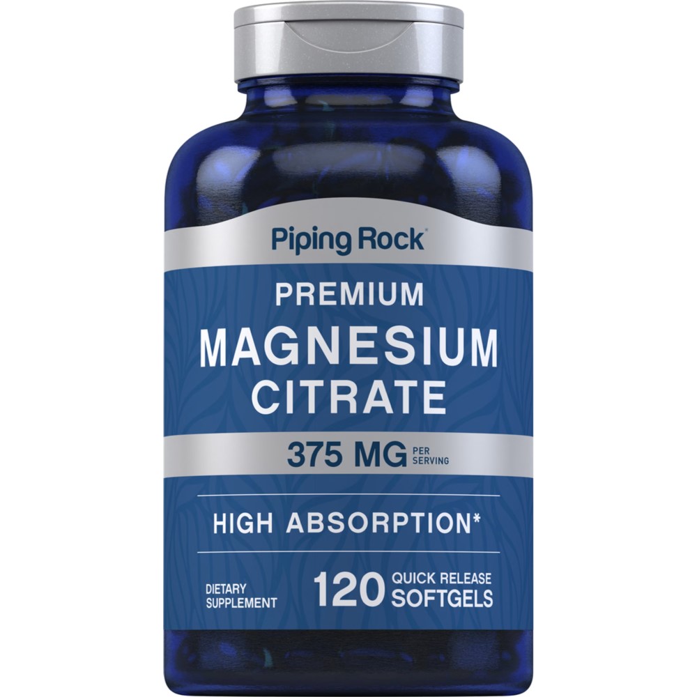 Piping Rock Magnesium Citrate 375mg - 120 Quick Release Softgels