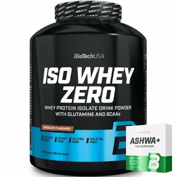 Biotech Usa Iso Whey Zero - 2270 g + Ashwa+ - 30 caps