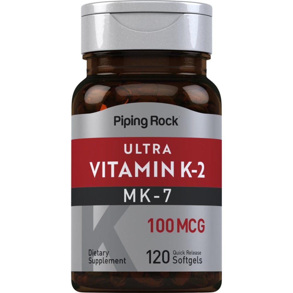 Piping Rock Ultra K-2 with MK-7 100mcg - 120 Quick Release Softgels