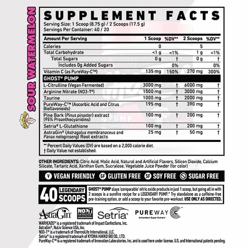 Ghost Lifestyle Pump - 40 Servings (Stimulant Free)