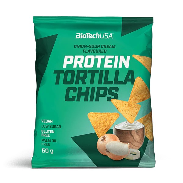 Biotech Usa Protein Tortilla Chips - 50 g Onion-Sour Cream BEST BEFORE 08/03/2025*