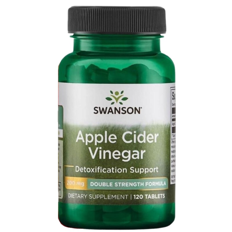 Swanson Apple Cider Vinegar 200mg Double-Strength - 120 Tabs