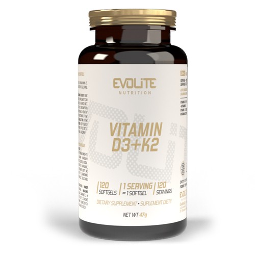 Evolite Vitamin D3+K2 - 120 Softgels