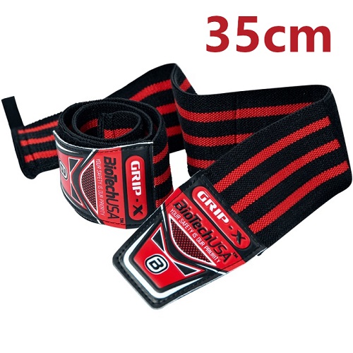 Biotech Usa Padded Wrist Wraps - 35 cm - 2 pcs - Black/ Red