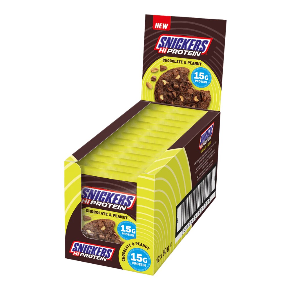 Snickers Hi-Protein Cookie - 60g chocolate peanut (Pack of 12)