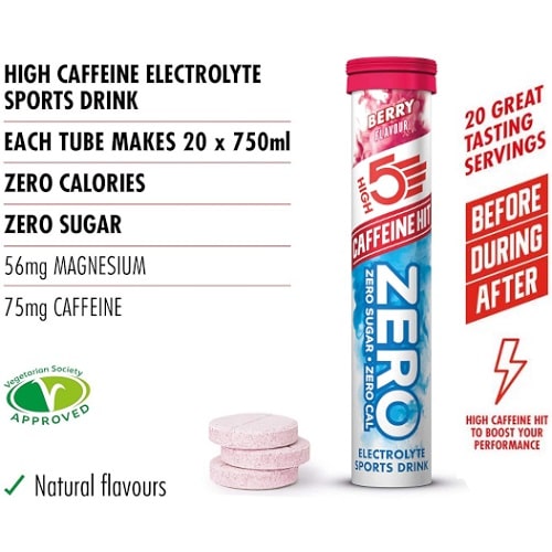 High5 Sports Nutrition Electrolyte Zero Caffeine Hit - 20 Tabs