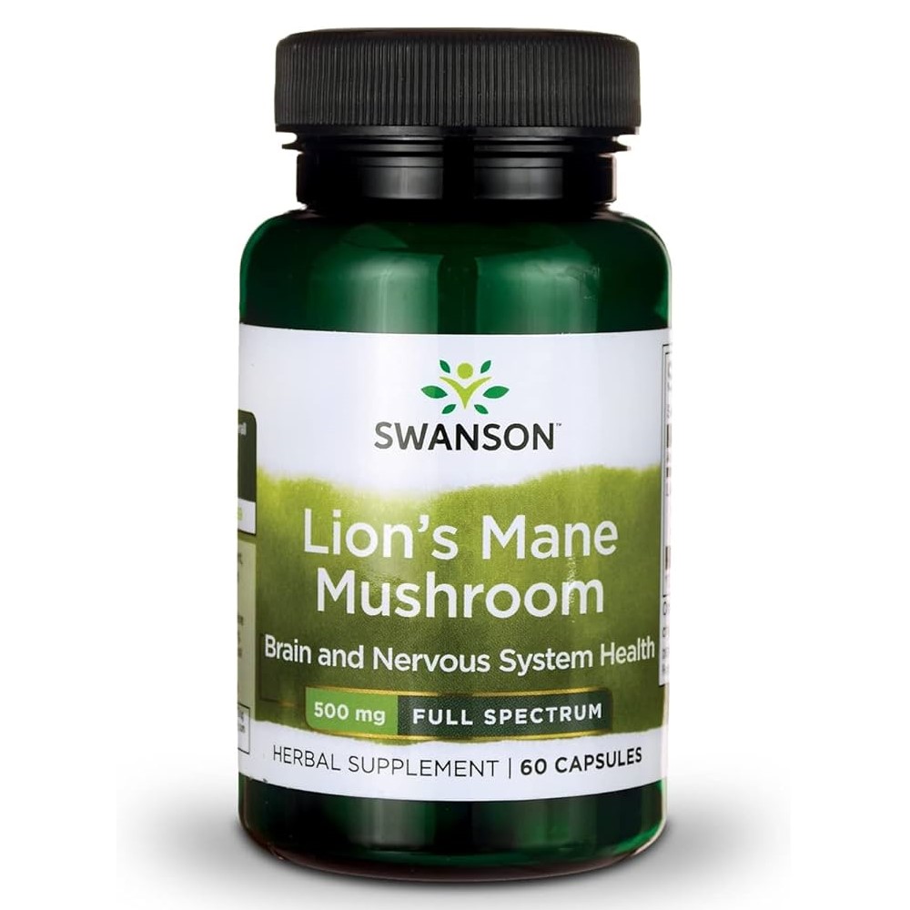 Swanson Full Spectrum Lion's Mane Mushroom 500mg - 60 caps