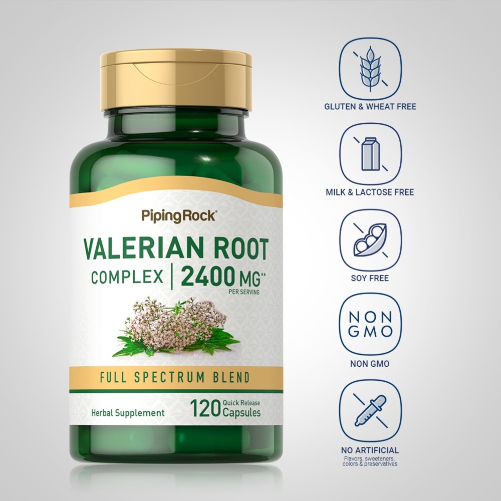 Piping Rock Valerian Root 2400mg - 120 Quick Release Capsules