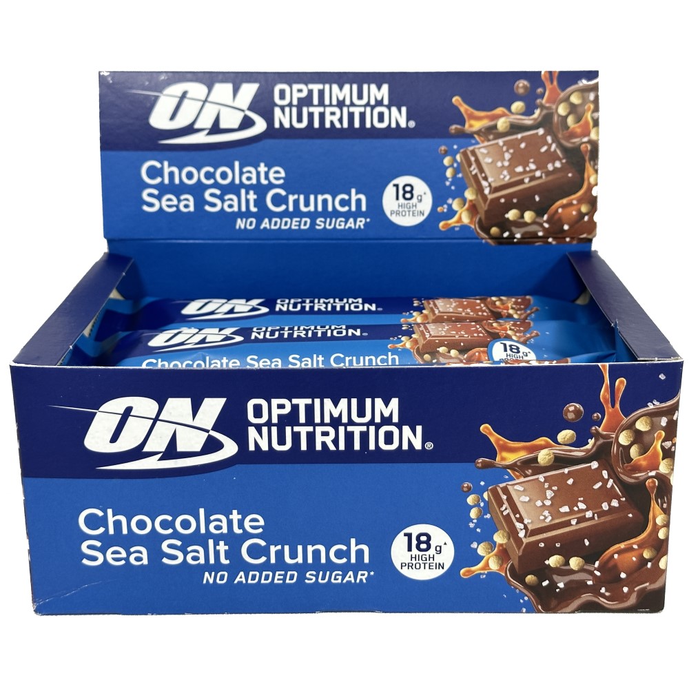 Optimum Nutrition Protein Bar Chocolate Sea Salt Crunch - 55g (Box of 12)