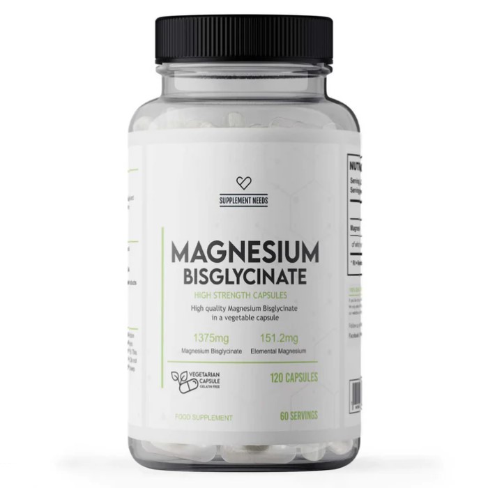 Supplement Needs Magnesium Bisglycinate - 120 Capsules